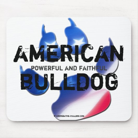 Mousepad American Bulldog Muismat (Voorkant)