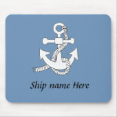 Mousepad - Anchor met scheepsnaam Muismat (Voorkant)
