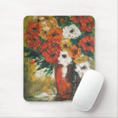 Mousepad Ann Hayes schilderende rode bloemen gemen Muismat (Met muis)