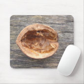 Mousepad Baumnusshälfte Muismat (Met muis)