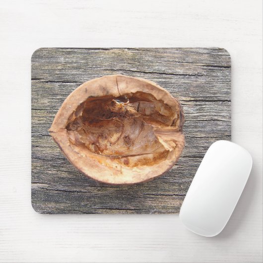 Mousepad Baumnusshälfte Muismat (Met muis)
