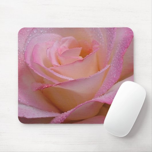 Mousepad Beauful Pink Rose Muismat (Met muis)