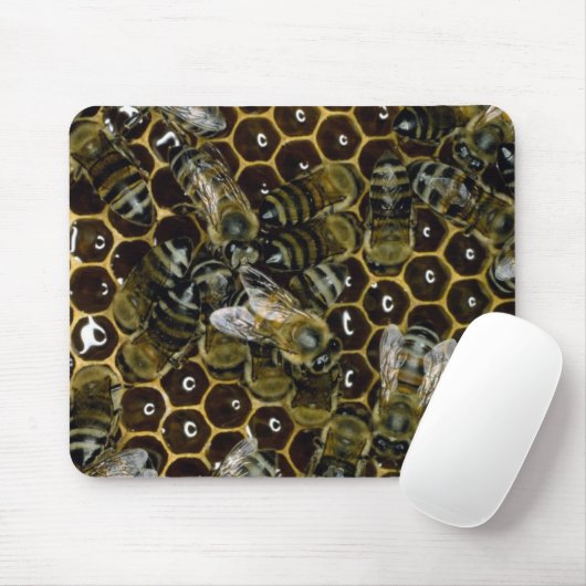 Mousepad - bijen op kam muismat (Met muis)