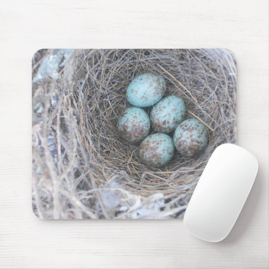 Mousepad Bird's Nest with Eggs Photography Muismat (Met muis)