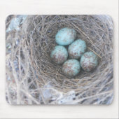Mousepad Bird's Nest with Eggs Photography Muismat (Voorkant)