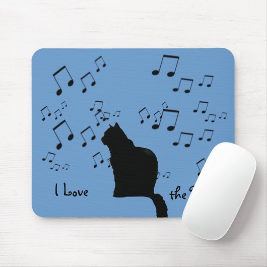 Mousepad - Black Blues Cat Muismat (Met muis)
