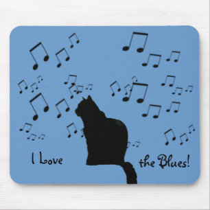 Mousepad - Black Blues Cat Muismat