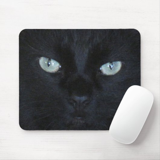 Mousepad - Black Cat Face Muismat (Met muis)