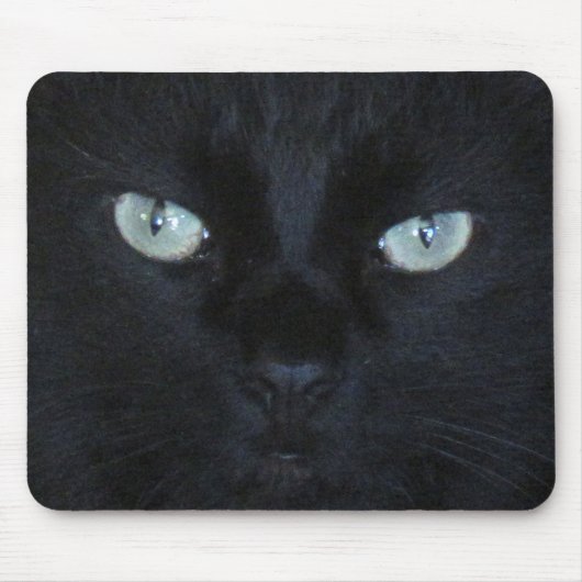 Mousepad - Black Cat Face Muismat (Voorkant)