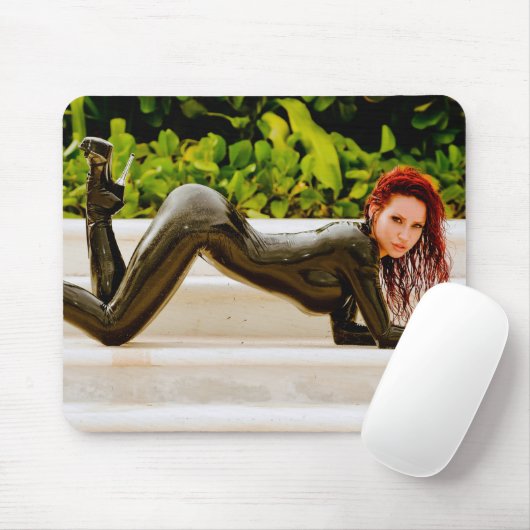 MOUSEPAD - BLACK CATSUIT - Bianca Beauchamp Muismat (Met muis)