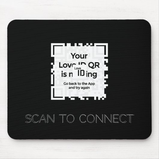 Mousepad - BLACK - QR - GLAM-Sammlung Muismat (Voorkant)