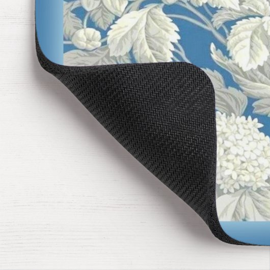 Mousepad Blauw Antiek Bloemen Muismat (Hoek)