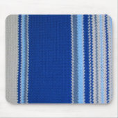 Mousepad - Blauwe Stripes in Crochet Muismat (Voorkant)