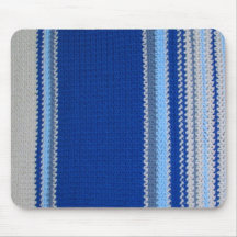 Mousepad - Blauwe Stripes in Crochet