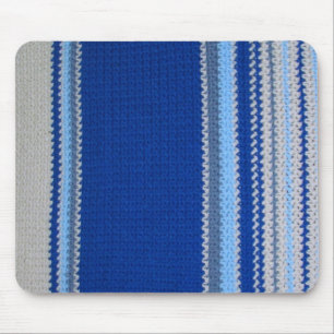 Mousepad - Blauwe Stripes in Crochet Muismat