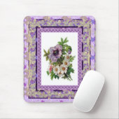 Mousepad Bloemen Mauve Muismat (Met muis)