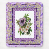 Mousepad  Bloemen Mauve Muismat (Voorkant)