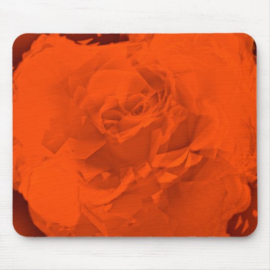 Mousepad Bloomed Roos Warm Sinaasappel Muismat (Voorkant)