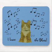 Mousepad - Blues Cat Muismat (Voorkant)