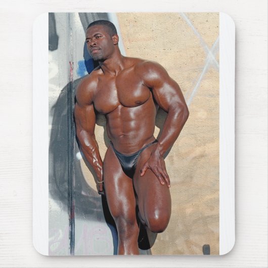 Mousepad, Bodybuilder Jean SCUTT #58A Muismat (Voorkant)