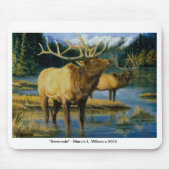 Mousepad - Bull Elk Serenade Muismat (Voorkant)