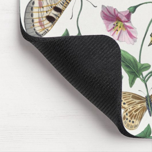 Mousepad Butterfly Vitntage Illustratie Muismat (Hoek)