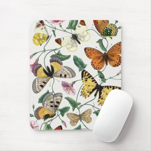 Mousepad  Butterfly Vitntage Illustratie Muismat (Met muis)