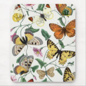 Mousepad  Butterfly Vitntage Illustratie Muismat (Voorkant)
