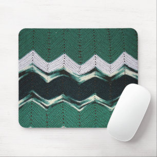 Mousepad - Chevron Patroon in Groenen Muismat