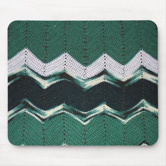 Mousepad - Chevron Patroon in Groenen Muismat (Voorkant)