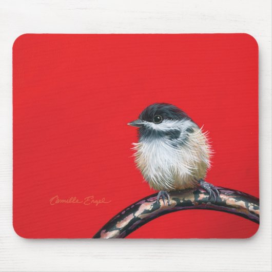 Mousepad "Chickadee" door Camille Engel Muismat (Voorkant)