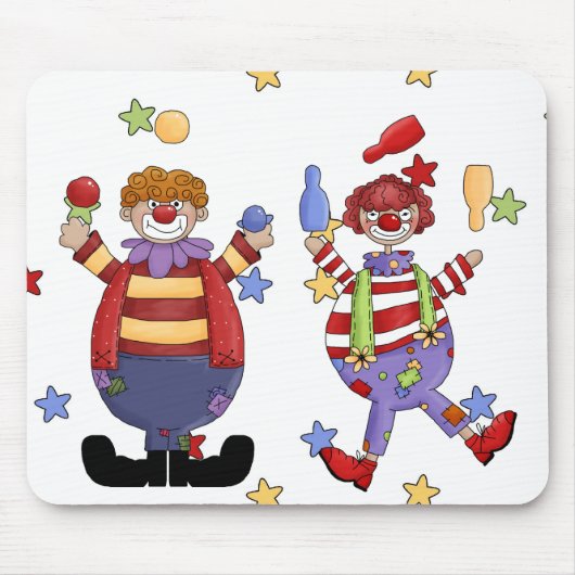 Mousepad Circus Clowns Muismat (Voorkant)