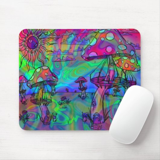 mousepad cogumelos muismat (Met muis)