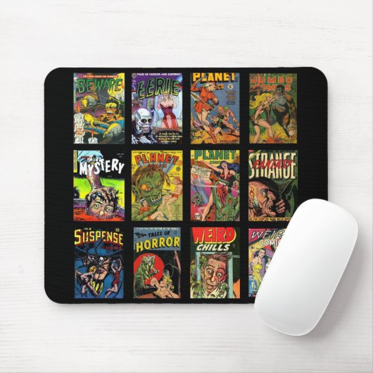 Mousepad  Comic Book Hoesje Collage Muismat (Met muis)