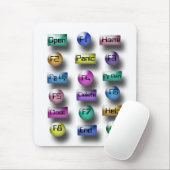 Mousepad - Computerknoppen Muismat (Met muis)
