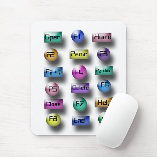 Mousepad - Computerknoppen Muismat (Met muis)