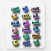 Mousepad - Computerknoppen Muismat (Voorkant)