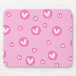 Mousepad Corações Rosa Muismat