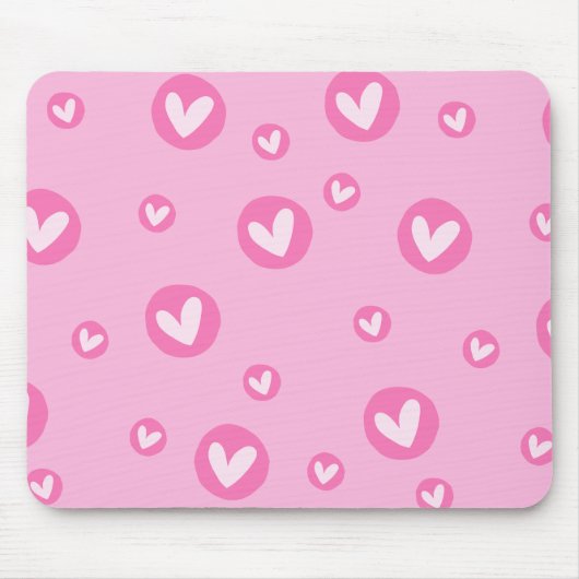 Mousepad Corações Rosa Muismat (Voorkant)