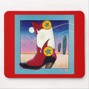 Mousepad - Cowboy Boots, allemaal gekleed Muismat