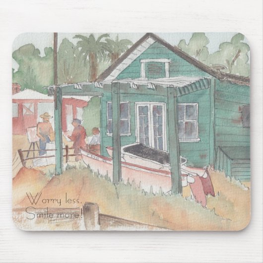 Mousepad "Crystal Cove, CA/Waterverf Sketch" Muismat (Voorkant)