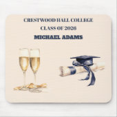 Mousepad-Custom Name Class Year Desk Accessory Muismat (Voorkant)