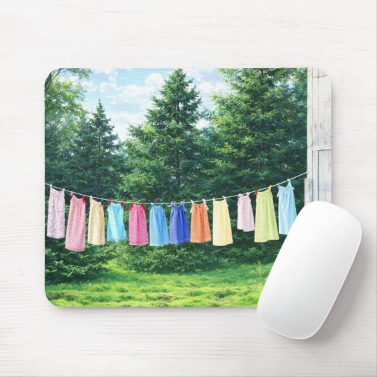 Mousepad Cute & Cozy Laundry Line Muismat (Met muis)