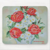 Mousepad Daisies en Rozen Muismat (Voorkant)