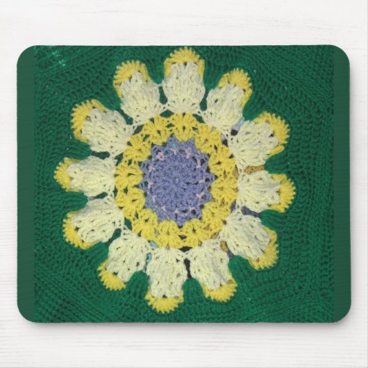 Mousepad - Daisy in Crochet Muismat (Voorkant)