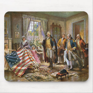 Mousepad De geboorte van Old Glory Percy Moran Muismat