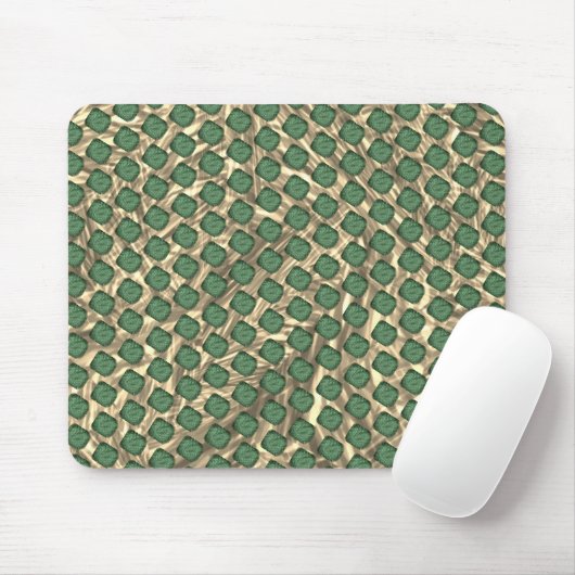 MousePad de PC, quadriculos verdes sobre marrom Muismat (Met muis)