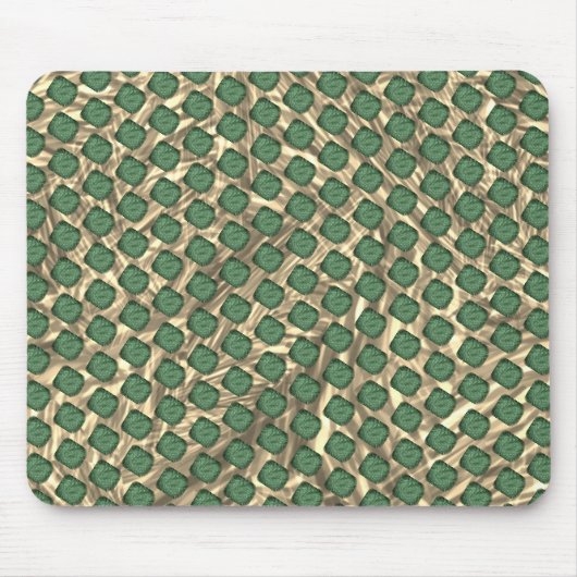 MousePad de PC, quadriculos verdes sobre marrom Muismat (Voorkant)