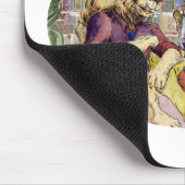 Mousepad - Drie vrienden en een fles wijn Muismat (Hoek)