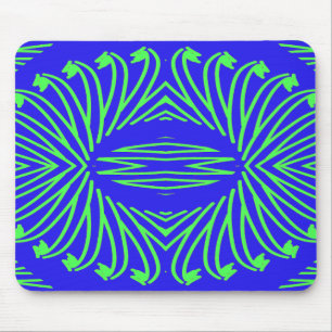 Mousepad, Een elegant blauw groen klassiek ontwerp Muismat